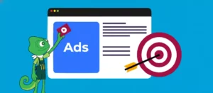 Chameleon on a browser with ads